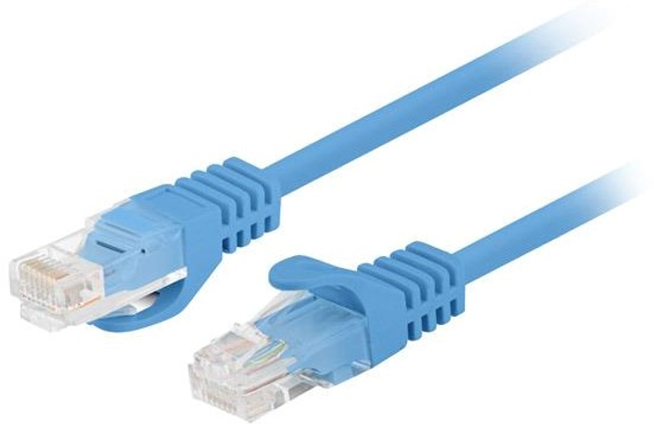 Patchcord Lanberg UTP Cat 6 0.25 m Blue (5901969435887) - obraz 1