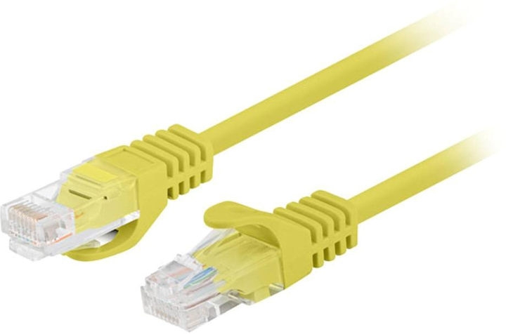 Патч-корд Lanberg UTP Cat 6 0.25 м Yellow (5901969435948) - зображення 1