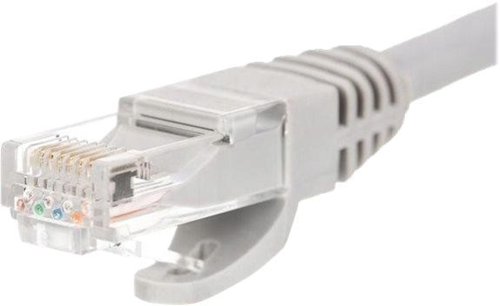 Patchcord Netrack Cat 6 UTP 1 m Grey (5908268771555) - obraz 1