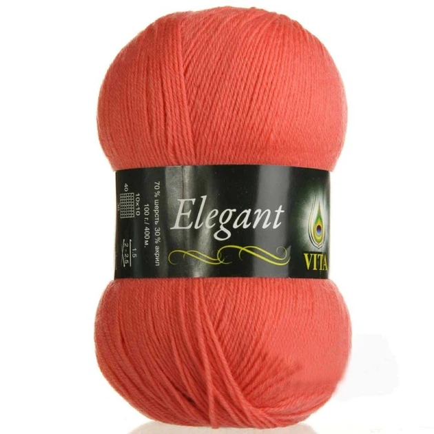 Пряжа Vita Elegant 2078 коралл - Фото 2 Пряжа Vita Elegant 2078 коралл - изображение 2