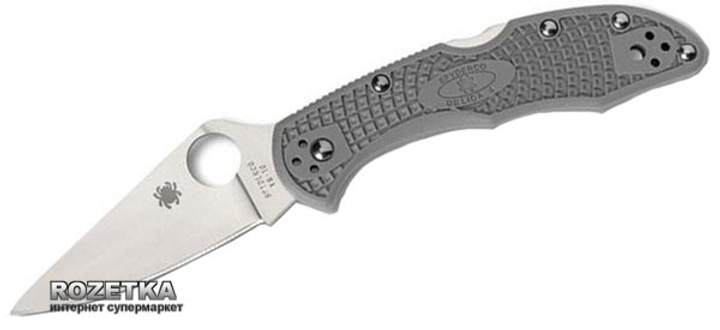 Карманный нож Spyderco Delica 4 C11FPGY (870135) Grey - изображение 1