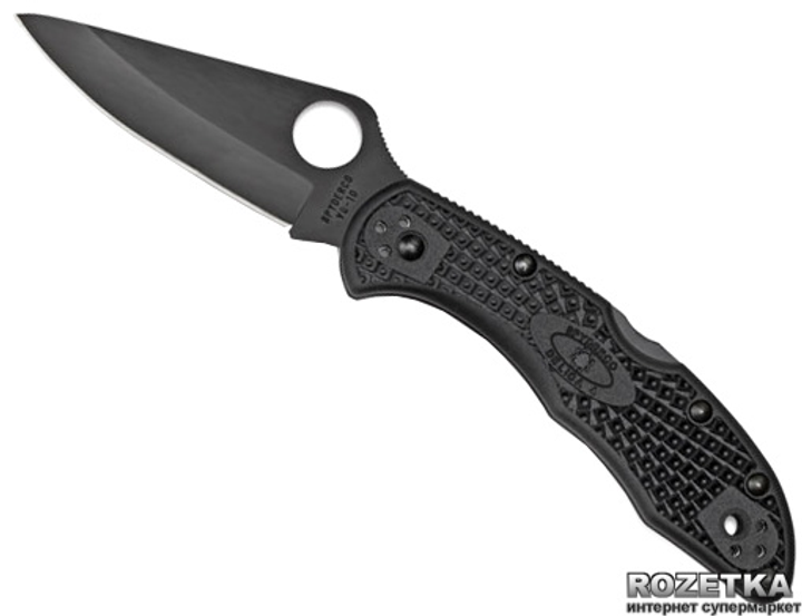 Карманный нож Spyderco Delica Black FRN Flat Ground C11FPBK (871186) - изображение 1