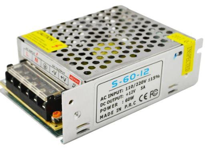 Блок питания UKC 100-240V DC 12V 5A металлический p-01 - изображение 2