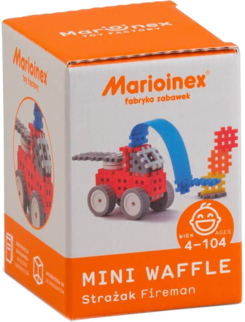 Konstruktor Marioinex Mini Waffle Strażak 38 elementów (5903033902516) - obraz 1