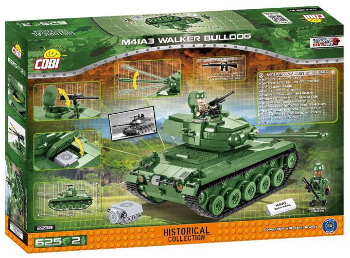 Konstruktor Cobi Historical Collection M41A3 Walker Bulldog 625 elementów (5902251022396) - obraz 1