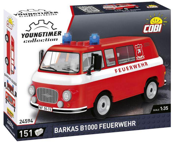 Konstruktor Cobi Youngtimer Collection Barkas B1000 Feuerwehr 151 elementów (5902251245948) - obraz 1