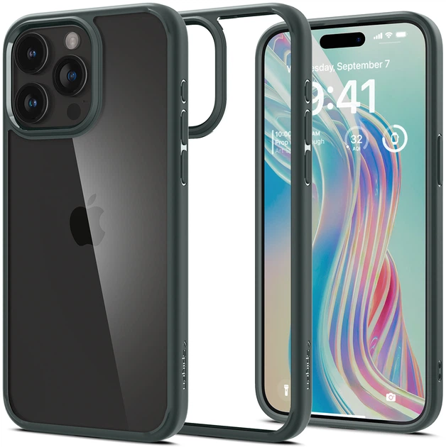 Etui Spigen Ultra Hybrid dla Apple iPhone 15 Pro Max Zielony (ACS06574) - obraz 2
