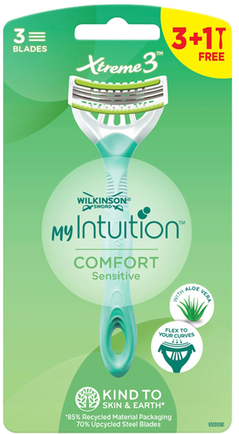 Zestaw maszynek do golenia Wilkinson My Intuition Xtreme3 Comfort Sensitive dla kobiet 4 szt (4027800232802) - obraz 1