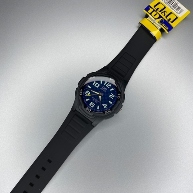 Женские наручные часы на батарейке Q&Q VP84J003Y Черные\синий экран ...