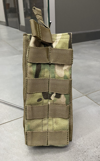 Підсумок під 2 магазини РКК (РПК) з системою Моллі, Мультикам, Cordura 1000D, чохол під ріжок, підсумок тактичний під ріжок - зображення 2