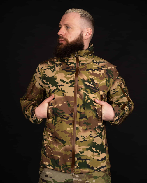 Тактична куртка SoftShell "Кіборг" - мультикам S - изображение 1