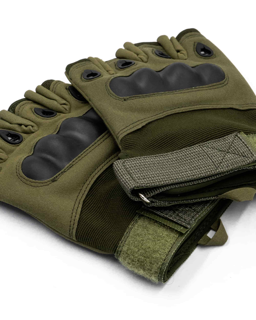 Тактичні рукавиці Combat безпалі (олива) XL - зображення 2