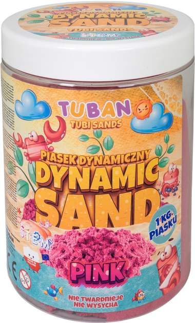 Кінетичний пісок Tuban Dynamic Sand рожевий 1 кг (5901087035532) - зображення 1