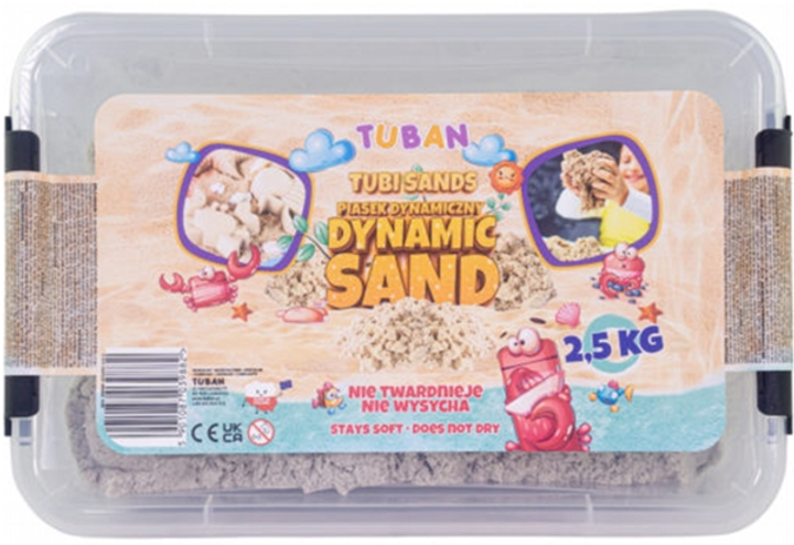Кінетичний пісок Tuban Dynamic Sand Натуральний у коробці 2.5 кг (5901087039882) - зображення 1