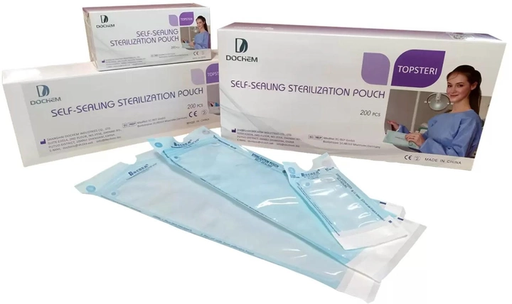 Самоклеящиеся стерилизационные пакеты Dochem Topsteri 190 x 330 мм 200 шт (1A8103) - изображение 1