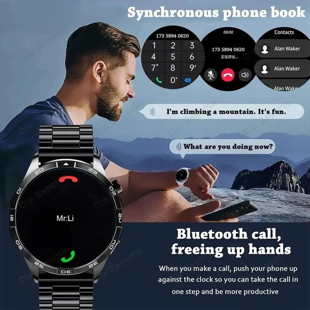 Смарт-часы Microwear GT4 Max (пульсоксиметр, тонометр, ЭКГ, компас) - Фото 8 Смарт-часы Microwear GT4 Max (пульсоксиметр, тонометр, ЭКГ, компас) - изображение 8