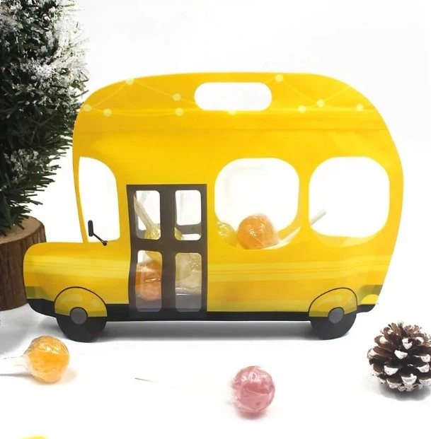 Пакет-зіп подарунковий фігурний автобус жовтий, дитячий для солодощів із застібкою 26х17х4 см - Фото 2 Пакет-зіп подарунковий фігурний автобус жовтий, дитячий для солодощів із застібкою 26х17х4 см - зображення 2