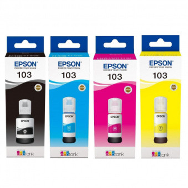 Комплект Оригинальных чернил Epson (103) (B/C/M/Y) 4х65ml – фото ...