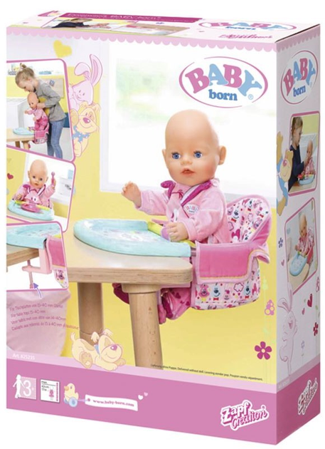 Krzesełko do karmienia Baby Born Zapf Creation przy stole (4001167825235) - obraz 1