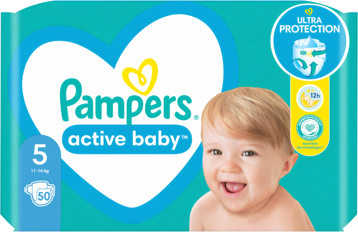 Підгузки Pampers Active Baby Розмір 5 (11-16 кг) 50 шт (8006540032923) - зображення 4