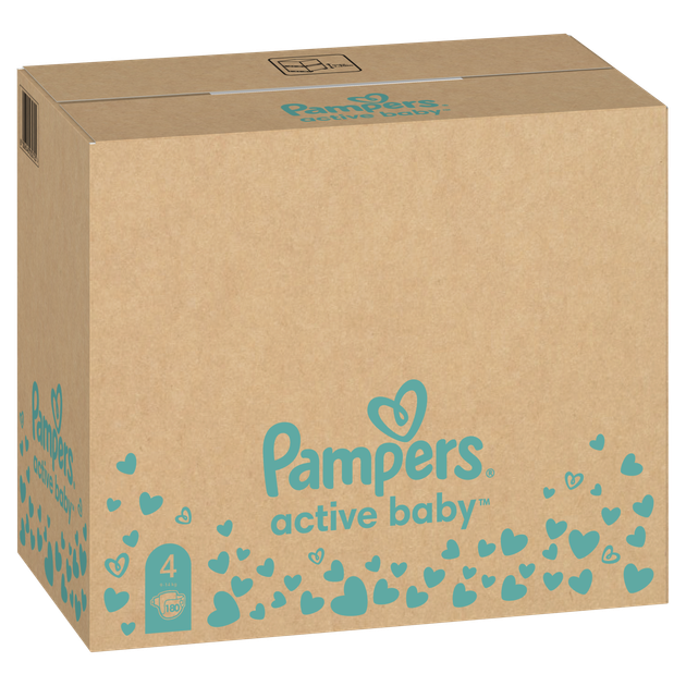 Pieluchy Pampers Active Baby Rozmiar 4 (Maxi) 9-14 kg 180 szt. (8006540032725) - obraz 9
