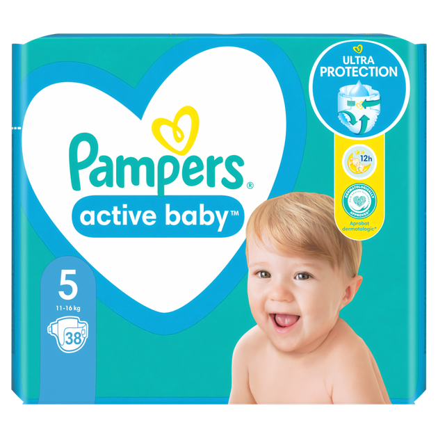 Підгузки Pampers Active Baby Розмір 5 (11-16 кг) 38 шт (8006540207796) - зображення 6