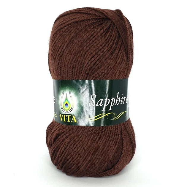 Пряжа Vita Sapphire 1504 шоколад - Фото 1 Пряжа Vita Sapphire 1504 шоколад - изображение 1