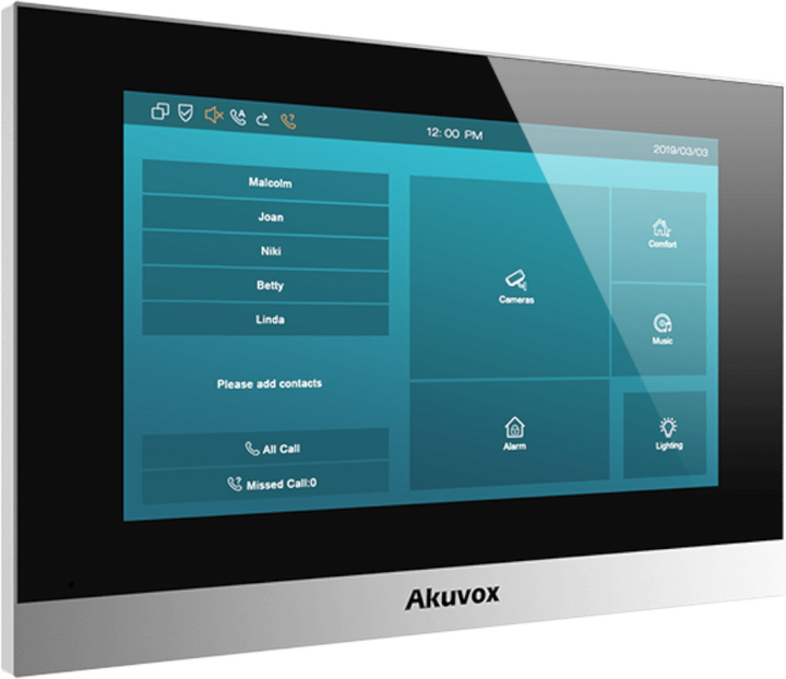 Wideodomofon SIP Akuvox C313W 7" na Linux z Wi-Fi (C313W Silver) - obraz 2