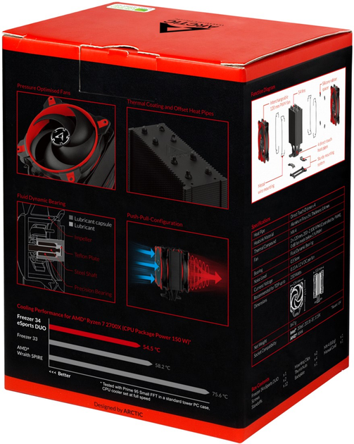 Chłodzenie Arctic Freezer 34 eSports DUO-Red (ACFRE00060A) - obraz 10