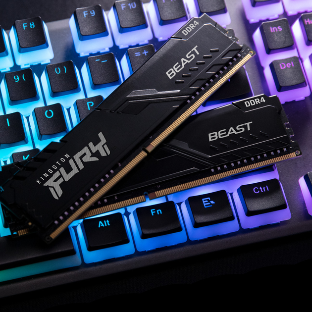 Pamięć Kingston Fury DDR4-3200 131072 MB PC4-25600 (Kit of 4x32768) Beast Black (KF432C16BBK4/128) - obraz 6