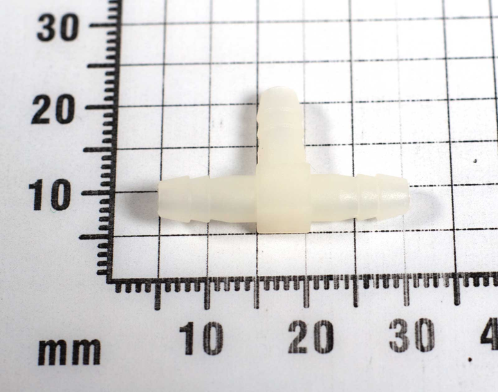 Штуцер трійник пластик 5*5*5 мм для стоматологічної установки Упаковка 5 шт China LU-1008827 - зображення 2