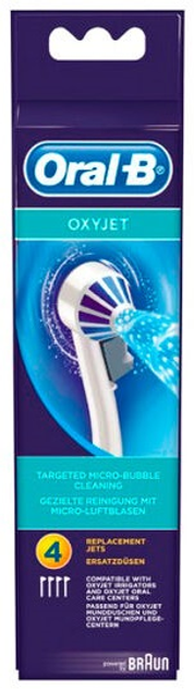 Насадки для електричної зубної щітки Oral-B Professional Care Md20 Oxyjet Target Micro Bubble Cleaning 4 шт (4210201850304) - зображення 1
