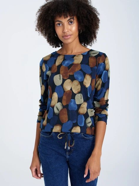 Джемпер жіночий Greenpoint SWE6380035W22DOT06 36 Темно-синій (5903245335843) - зображення 4