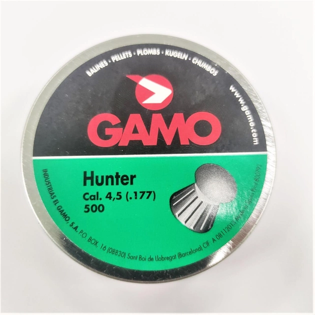Пули GAMO Hunter 0.49 гр., 500 шт., кал. 4.5 - изображение 1