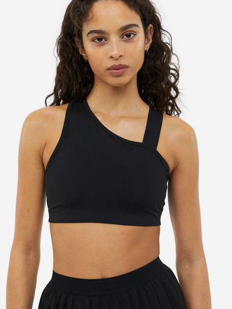 Спортивный топ для тренировок женский H&M A2709-1136918 L Черный (hm09164751657) 