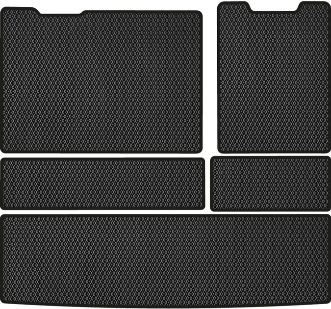 Акція на EVA килимок EVAtech в багажник авто для Cadillac Escalade (GMT K2XL) 2014+ 4 покоління SUV USA 5 шт Black від Rozetka
