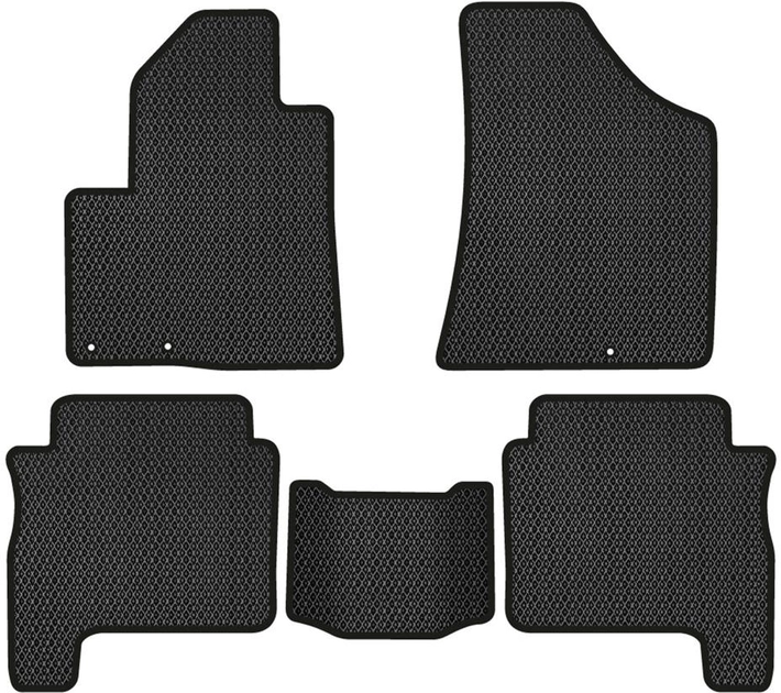 Акция на EVA килимки EVAtech в салон авто для Hyundai Santa FE (CM) Restyling (Hinged Gas Pedal) 7 seats (3 clips) 2010-2012 2 покоління SUV EU 5 шт Black от Rozetka