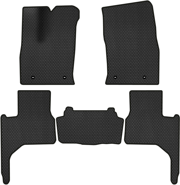 Акція на EVA килимки EVAtech в салон авто для Lexus LX (J310) 7 seats 2022+ 4 покоління SUV EU 5 шт Black від Rozetka