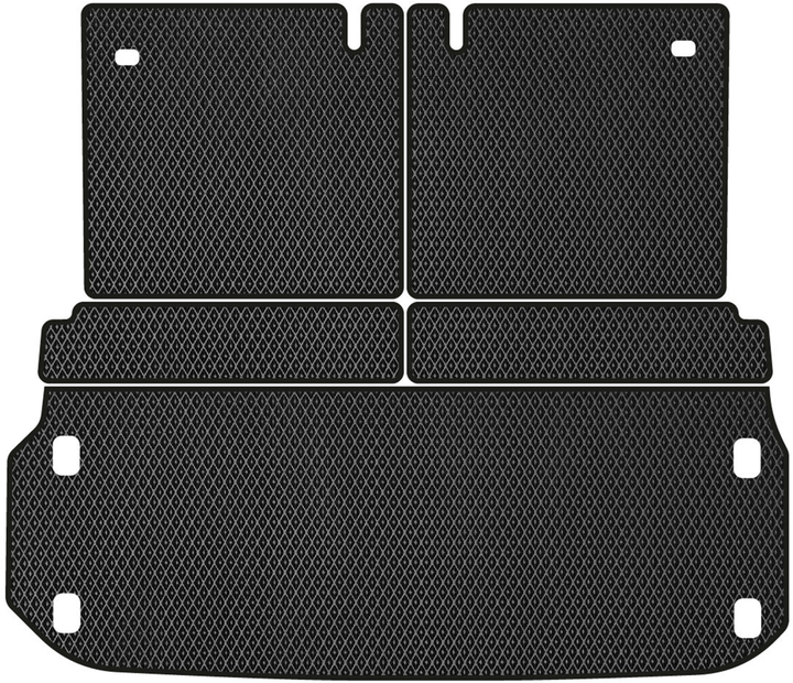 Акція на EVA килимок EVAtech в багажник авто для Nissan Pathfinder (R52) 7 seats 2012-2021 4 покоління SUV USA 5 шт Black від Rozetka