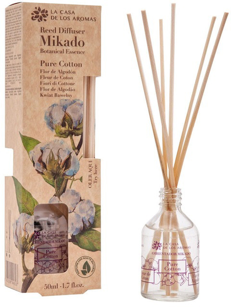 Patyczki zapachowe La Casa de los Aromas Mikado Botanical Essence Bawełna 50 ml (8428390048587) - obraz 1