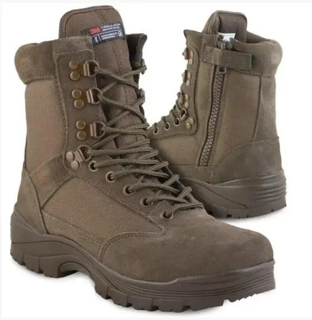Ботинки тактические Mil-Tec с молнией Tactical side zip boot ykk Brown 12822109-47 - изображение 1