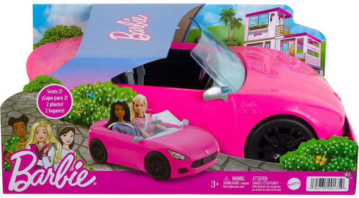Samochód Mattel Kabriolet dla lalki Barbie Różowy (194735001750) - obraz 1