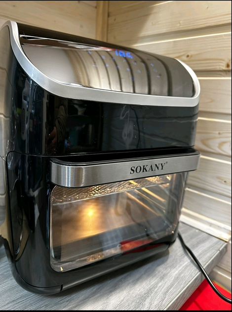 Аерофритюрниця SOKANY SKZG8039 мультипіч електрична аерогриль 12 л 2500 Вт до 230 С - зображення 3