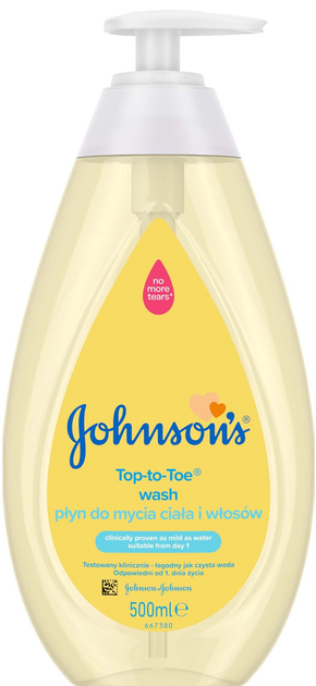 Łagodny płyn do mycia ciała i włosów Johnson's Baby Top-to-Toe 500 ml (3574661435367) - obraz 1