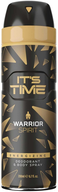 Dezodorant do ciała It's Time Warrior Spirit w sprayu 200 ml (5060648120312) - obraz 1