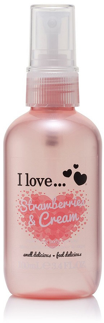 Mgiełka do ciała I Love... Refreshing Body Spritzer odświeżająca Strawberries & Cream 100 ml (5060217188866) - obraz 1