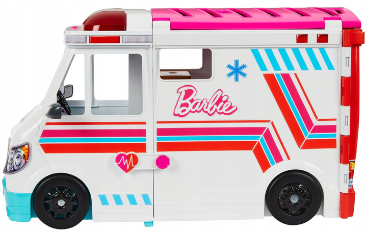 Zestaw do zabawy Mattel Mobilna Transformująca karetka i klinika Barbi 2 w 1 (194735108022) - obraz 2