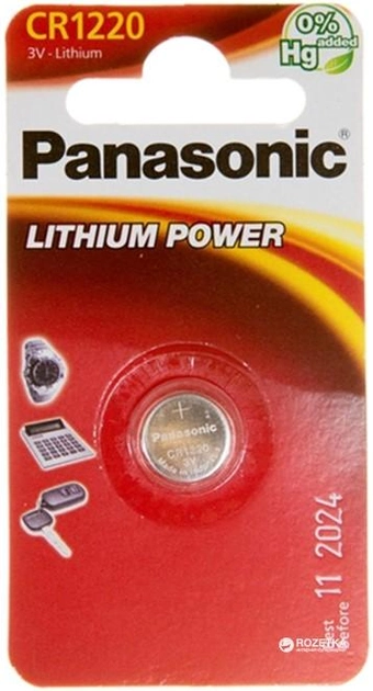 Bateria litowa Panasonic CR1220 blister, 1 szt. (CR-1220EL/1B) - obraz 1