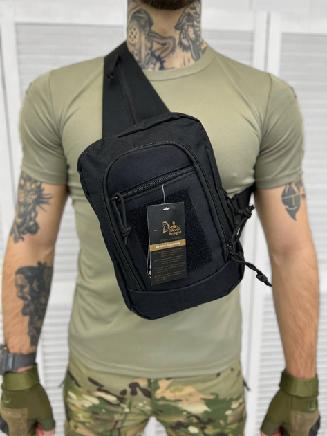 Тактична сумка нагрудна Cross Bag Slim Elite Hex Black - изображение 1