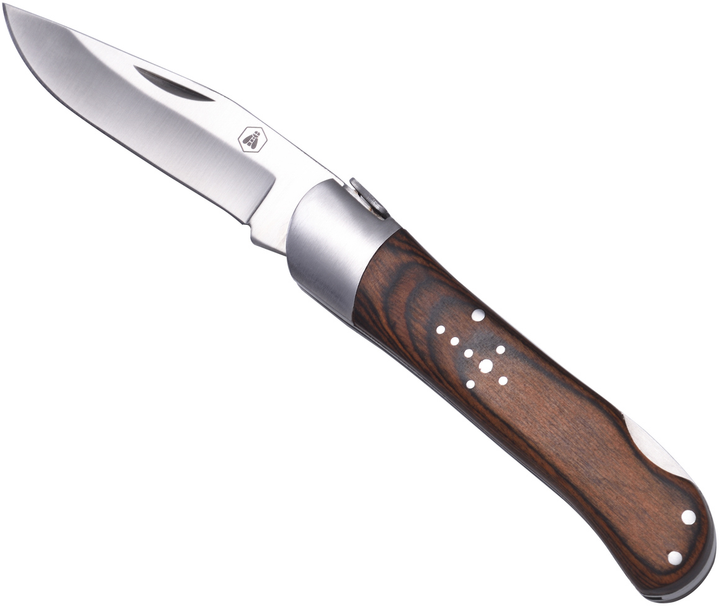 Складной охотничий нож Laguiole 19.5 см фиксатор лезвия в подарочной коробке Коричневый (40269007) - изображение 1